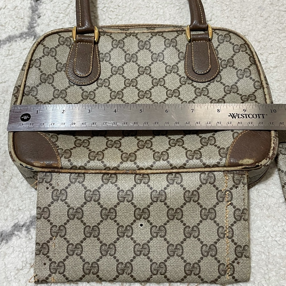 Gucci vintage zip around top handle bag